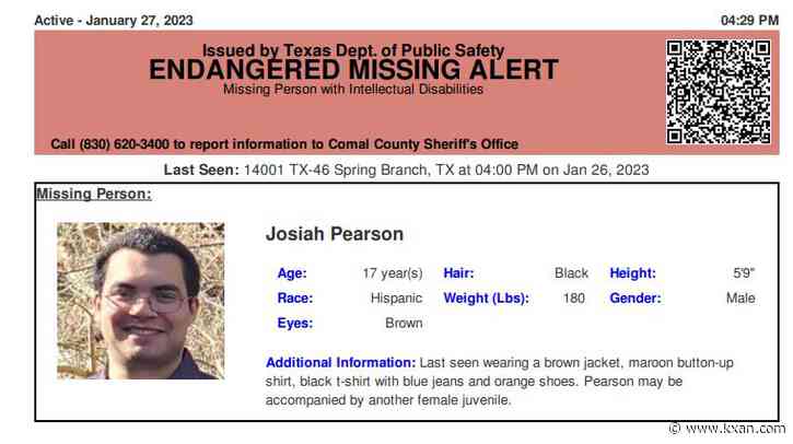 Comal Co. seek public's help finding endangered teen
