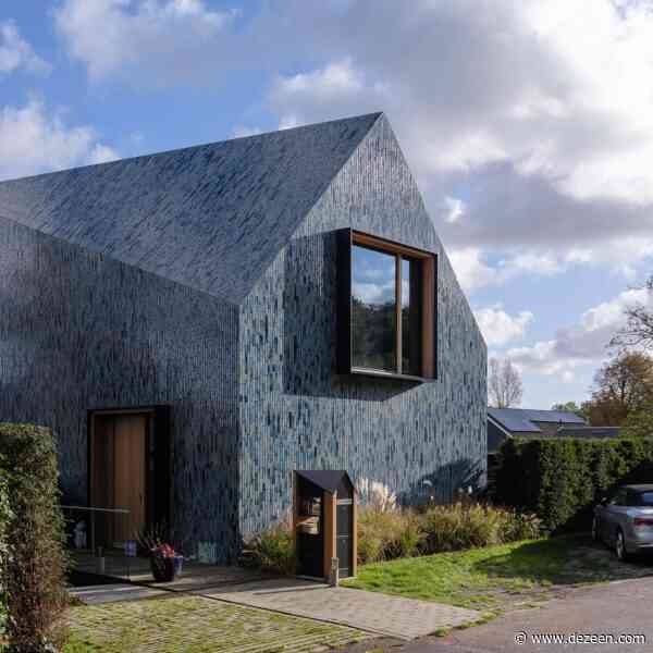 Mecanoo cloaks Dutch house in pearlescent ceramic tiles