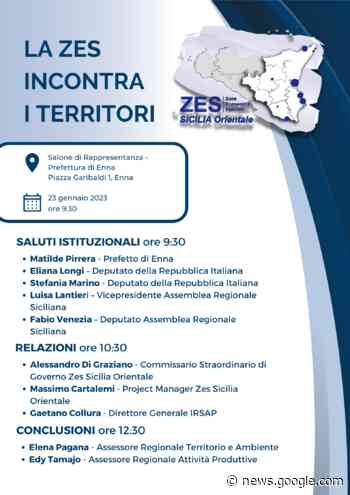 Enna – Di Zone Economiche Speciali si parla il 23 gennaio in ... - Dedalomultimedia