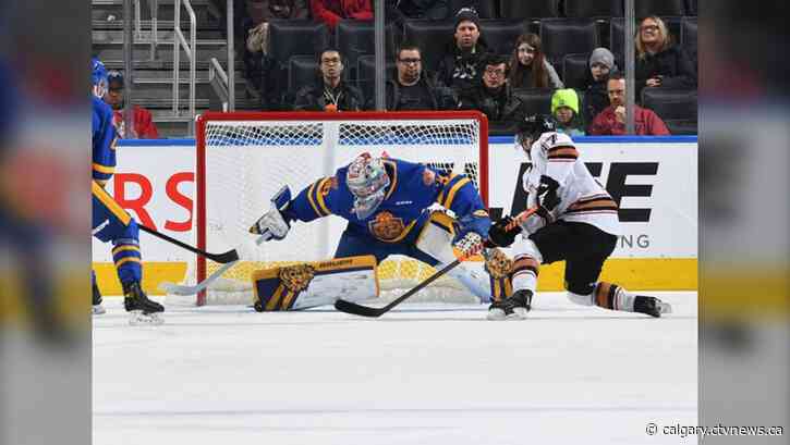 Kolby Hay stops 44 shots for first career shutout as Oil Kings blank Hitmen 3-0