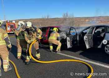 Toledo: colisión en cadena de cinco coches en la A-42, con un ... - Encastillalamancha.es