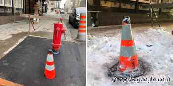 A Construction Cone Was Cemented Into Rue Sherbrooke & It's The ... - MTL Blog