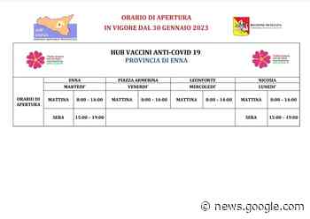 Enna - Sanità: Dal 30 gennaio i nuovi orari hub vaccinali - Dedalomultimedia