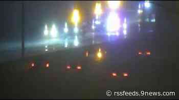 4 hospitalized after 10-car crash on I-25