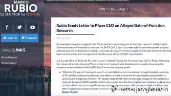 Il senatore Marco Rubio scrive a Pfizer: "pericoloso il tentativo di ... - Presskit