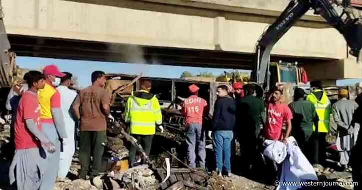 Horror: Bus Plows Straight Into Ravine, Catches Fire Killing 40 - Bodies Aren't Even Recognizable