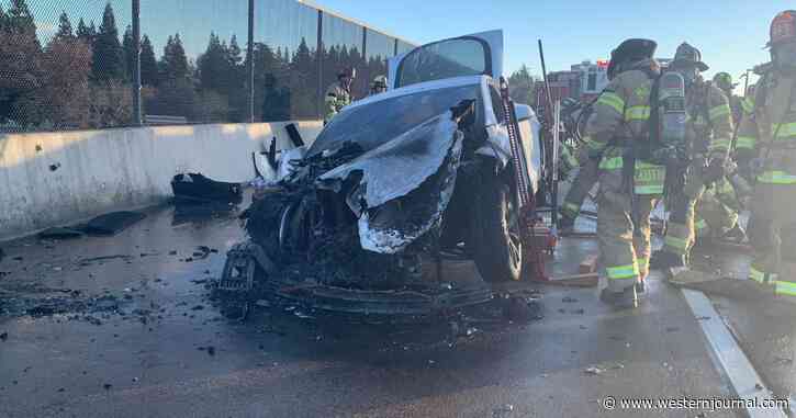 Watch: EV Spontaneously Erupts on California Freeway - It Took 6,000 Gallons of Water to Put It Out