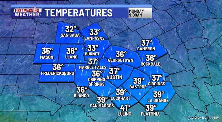Cold with rain and freezing rain to start the week