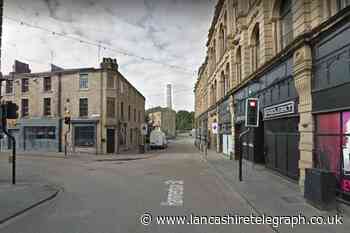 Fire service rescue person from height in Burnley