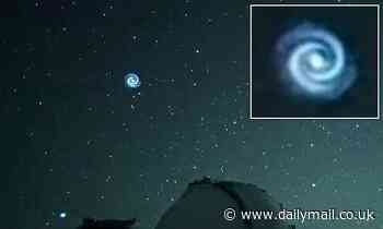 Mysterious blue spiral appears in the sky over Hawaii