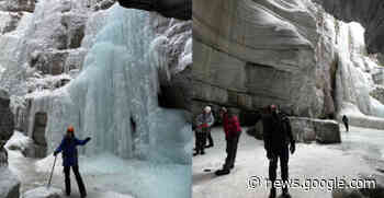 You can wander through a steep canyon on an ice walk in Jasper ... - Daily Hive