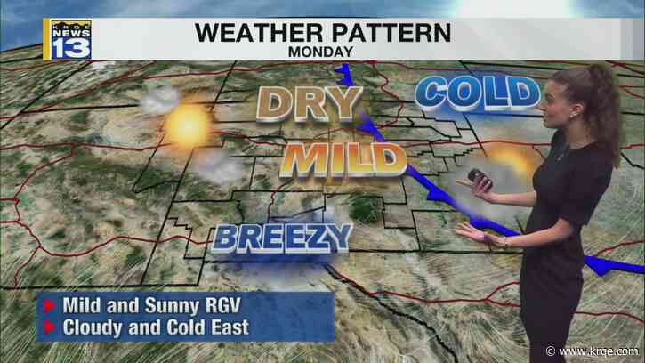 Cooler east, warmer west today