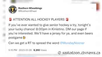 Sask. hockey team so desperate for players it turns to Twitter callout