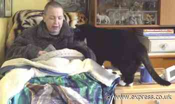 Desperate woman uses cat to keep warm as heating her home is too expensive