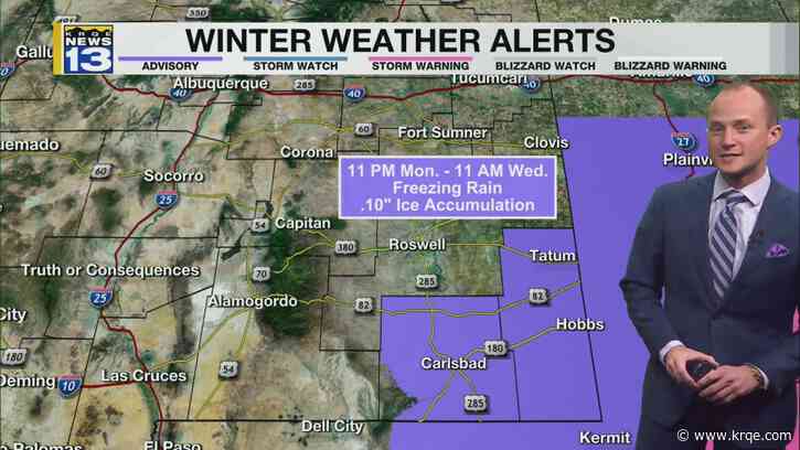 Strong cold front continues to sit across eastern New Mexico