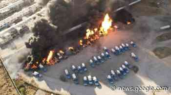 Incendio en gasera de Monterrey consume 16 pipas y provoca ... - LatinUs