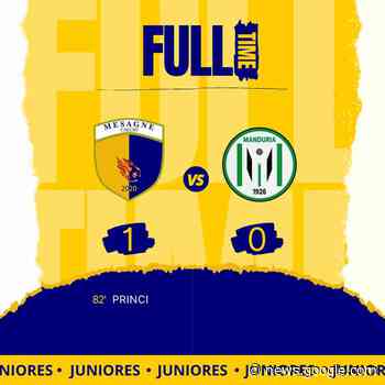 MANDURIA - Calcio, torneo juniores, prima sconfitta per il Manduria ... - ManduriaOggi