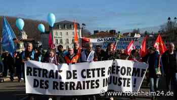 Massenprotest gegen geplante Rentenreform in Frankreich