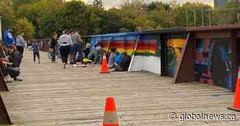 Police investigate ‘homophobic’ vandalism on bridge crossing in Brantford