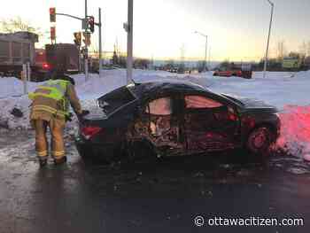 Two motorists trapped, injured in separate crashes Tuesday morning