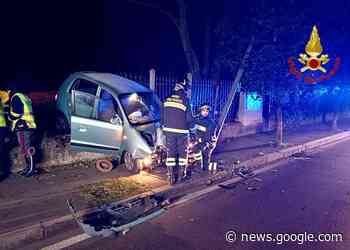 Fuori strada e contro un palo - Crema News