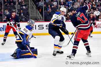 Jets rally in third to sting struggling Blues 4-2 - Prince George Citizen