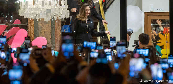 These Photos of Angelina Jolie Being Mobbed by Fans in Paris Truly Show What It's Like to Be Famous
