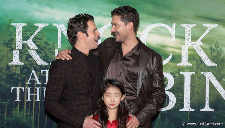 Jonathan Groff, Ben Aldridge, & On-Screen Daughter Kristen Cui Pose for Cutest Family Photos at 'Knock at the Cabin' Premiere!