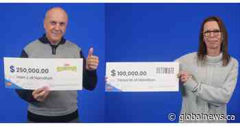 2 Hamilton, Ont. residents celebrating recent six-figure lottery wins