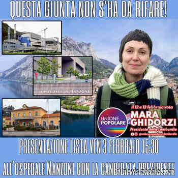 Elezioni regionali, Maria Ghidorzi all'Ospedale Manzoni di Lecco - Lecco Notizie