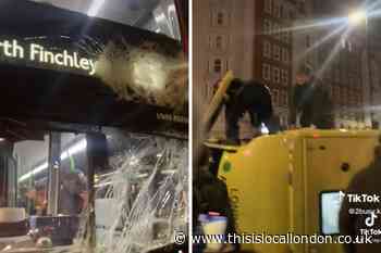 Ambulance in Baker street crash with North Finchley 13 bus