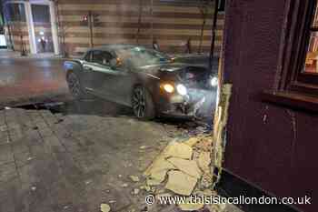 Bentley smashed up after crashing into Kings Arms Bexleyheath pub