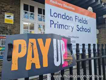 Hackney school teachers and library service staff on strike