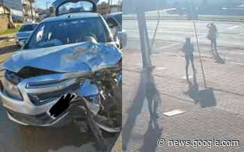 Vídeo mostra engavetamento de três veículos em Lages - scc10.com.br