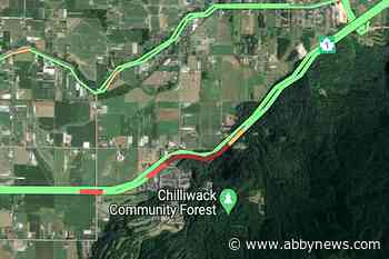 MVI on Highway 1 east of Annis Road slowing morning traffic in the eastern Fraser Valley