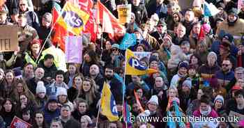Teachers walk out on 'biggest strike in a decade' as they call on government to 'save our schools'