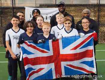 Little Ealing pupils fly flag for UK in American Football tournament