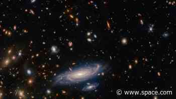 The James Webb Space Telescope image shows spiral galaxy in stunning detail