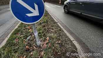 Autofahrer überfährt Verkehrsinsel auf St. Poler-Straße in Warstein ... - soester-anzeiger.de