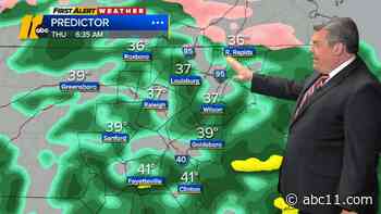 Cold, steady rain today