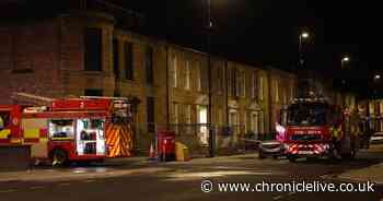 Emergency crews tackle fire at commercial building on Northumberland Square in North Shields