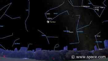 The bright moon meets up with the Gemini twins tonight (Feb. 3)