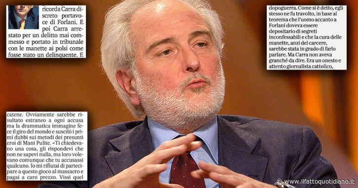 La bugia dei giornali su Enzo Carra. “Estraneo a ogni accusa”, “delitto mai commesso”, ma durante Mani Pulite fu condannato
