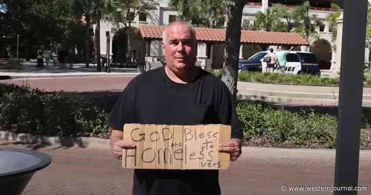 Veteran Arrested for Holding 'God Bless the Homeless Vets' Sign Fights Back in a Big Way