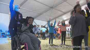 Students plunge into the water for 'Cool School Challenge'