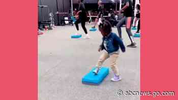 WATCH:  Watch this little girl nail all the steps in this workout routine