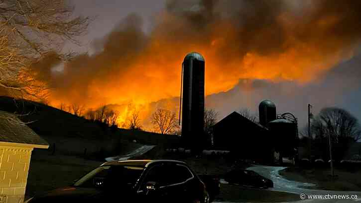 50-car train derailment causes big fire, evacuations in Ohio