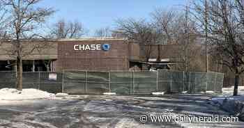 SUV crashes into Bloomingdale bank, severing gas line and causing a fire