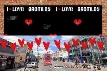 Valentines Day: Bromley Town Centre welcomes 'wall of love'