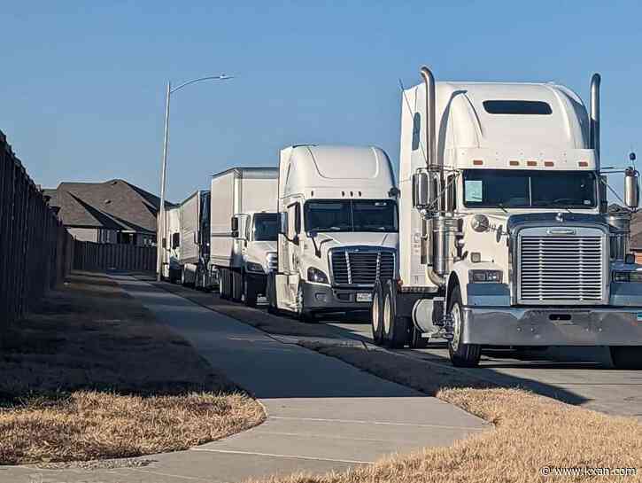 Travis County residents say neighborhood feels like a truck stop with parked big rigs